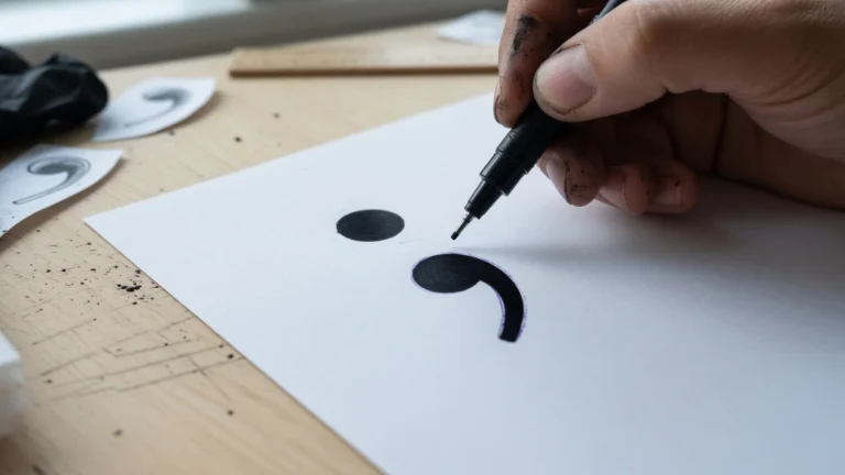 hand drawn semicolon tattoo stencil free download