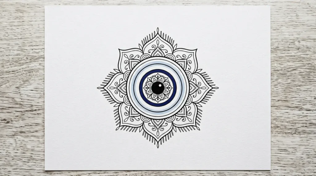 Free Evil Eye Tattoo Stencil