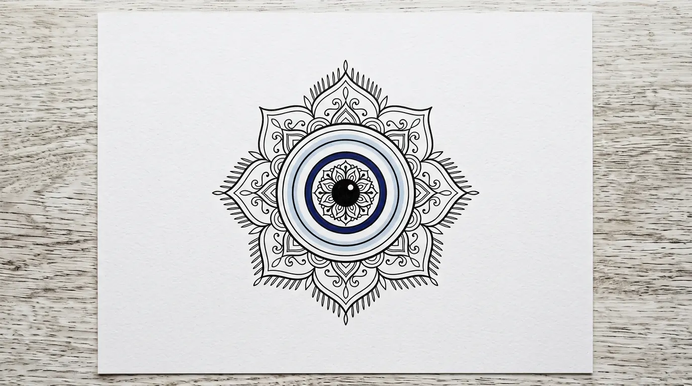 Free Evil Eye Tattoo Stencil